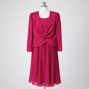 Vintage 80s Silhouettes Formal Dress